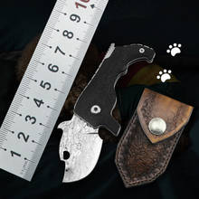 Cuchillo plegable de acero damasco para exteriores, navaja de bolsillo con mango de Dalbergia, VG10 2024 - compra barato