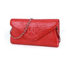 dongou crocodile  Female bag  Genuine leather  envelope bag  party package  chain  bag One shoulder  bag women bag 2024 - buy cheap