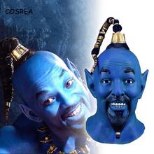 Movie Aladdin Cosplay Costume Accessories Adult Mask  The Magic Lamp Djinni Cosplay Headgear Halloween  Women Mens Mask 2024 - buy cheap