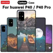 JURCHEN Phone Case For Huawei P40 For Huawei P40 Pro Cover Silicone TPU Black Back Cover For Huawei P40 P 40 P40Pro Case 2024 - buy cheap