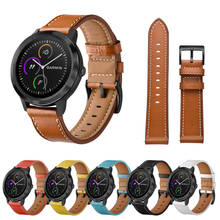 Genuine Leather Watch band for Garmin Forerunner 245/645/Vivoactive 3/vivomove HR Smart Watch Strap Move Luxe Sport bracelet 2024 - buy cheap