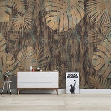 Custom Mural 3D Tropical Plant Leaves Modern Retro TV Background Wall Painting Living Room Sofa Bedroom Home Decor Wallpaper 3D 2024 - buy cheap