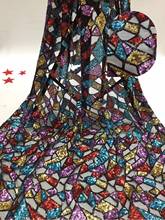 Красивая блестящая кружевная ткань модная вышитая сетка тюль сетка кружева JIANXI.C-93606 для вечернего платья 2024 - купить недорого