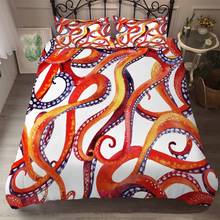 Ocean Octopus Bedding Set Comforter Cover Set Queen King Duvet Cover Set Bed Linen Set Sea Animal Funny Bed Linen Sets For Boys 2024 - buy cheap