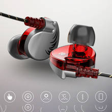 3.5mm In-Ear Earbuds Earphone For Cell Phone  HIFI QKZ CK7 High Bass Dual Drive Stereo Sport Headset With Microphone 2024 - buy cheap