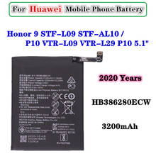Para Honra 9 STF-L09 STF-AL10 / Huawei P10 VTR-L09 VTR-L29 P10 5.1 "HB386280ECW 3200mAh bateria de Substituição de Baterias 2024 - compre barato