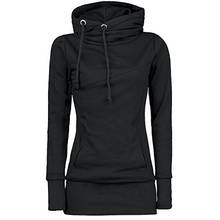 Sudaderas con capucha para mujer, ropa informal gótica de talla grande negra, Top de calle de moda para mujer, primavera y otoño 2024 - compra barato