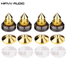 high quality  gold-palting Foot pads pins cushioned HiFi  loudspeaker box chassis feet pads alloy  pads of audio equipment 2024 - buy cheap
