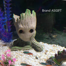 Cute Tree Man Figure Action Aquarium Plant Bonsai Pot Decoration Fish Tank Plant Cup Holder Ornament Rock Cave for Fish Shrimp 2024 - buy cheap