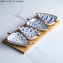Plato de cerámica dividido de estilo japonés, combinación de aperitivos, dulces, plato de desayuno, plato de fruta, juego de cena, Platos y platos 2024 - compra barato