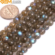 AAA Grade Natural Blue Rainbow Labradorite Precious Stone Beads For Jewelry Making Loose Bracelet DIY 2024 - buy cheap