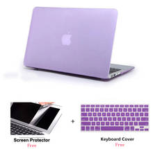 Laptop Matte Case + Protetor de Tela (Dom) + Tampa do Teclado (Dom) para Apple Macbook Pro Retina Air Touch Bar 11 12 13 15 polegada 2024 - compre barato