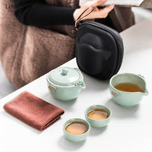 Travel Kung Fu Ceramic Tea Set Set Car Outdoor Exquisite Portable Teapot Japanese Style Carrying Case One Pot Two Four Cups 2024 - buy cheap