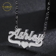 Customized Name Necklace Double layer Gold Plated Nameplate 3D Necklace Personalized Choker Charm Name Necklace Gifts For Women 2024 - buy cheap