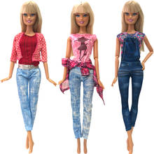 NK-Conjunto de 3 unids/set de vestido de muñeca, ropa informal deportiva hecha a mano, traje de moda para muñeca Barbie, accesorios, juguetes para niños, regalo para niñas 3G 4X 2024 - compra barato