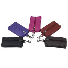 New Arrivals Car Key Case Genuine Leather Men Women Wallets Key Holder Housekeeper Covers Zipper Bag Keychain Cover 2024 - buy cheap