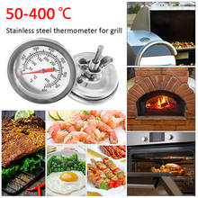 Barbecue Charcoal Grill Thermometer Pit Wood Smoker Oven Instrument Temperature Gauge Grill Pit Thermometer Fahrenheit 50-400℃ 2024 - buy cheap