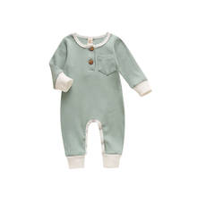 0-12M Newborn kid Baby Boy Girl Clothes Long Sleeve Casual Plain Romper Cute Sweet Cotton Jumpsuit Stretch lovely Outfit 2024 - buy cheap