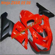 Kit de carenado para motocicleta, conjunto de plástico ABS, rojo y negro, para KAWASAKI Ninja ZX6R 636 05 06 ZX 6R 2005 2006 zx6r 2024 - compra barato