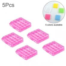 5Pcs/lot Colorful Battery Protective Case AA / AAA Hard Plastic Storage Box Cover for 14500 10440 Battery Carry Container 2024 - buy cheap