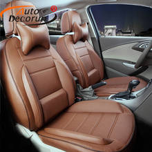 Autodecorun-capa de couro pu personalizada para assentos, acessórios, capa de assento, suporte de assento de carro, estilo, infiniti, qx60 2024 - compre barato