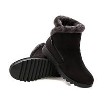 Snow Boots Women 2020 Zip Winter Ladies Platform Warm Fur Suede Wedge Fashion Ankle Boot Female Comfort Casual Shoes Plus Size 2024 - buy cheap