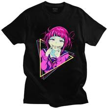 Vintage Himiko Toga Tshirt Men Pure Cotton Anime Manga T Shirt My Hero Academia Tee Tops Short Sleeve Fashion T-shirt Clothes 2024 - buy cheap