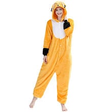 Pijama de zorro de otoño para adultos, ropa de dormir de punto suave y cálido, mono de invierno, disfraz de Anime para Cosplay 2024 - compra barato