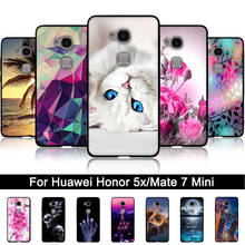 Case For Huawei Honor 5X 5 X GR5 3D Relief Print TPU Back Cover for Huawei Mate 7 Mini KIW-L21 Soft Silicone Back Phone Shells 2024 - buy cheap