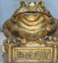 Estatua de Feng Shui de latón chino, estatua rica de Feng Shui, dinero, sapo dorado, Envío Gratis 2024 - compra barato