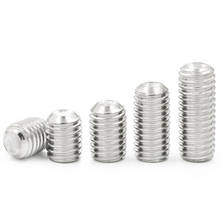 30pcs 5#-40 Allen concave end grups screws hexagon socket headless tight set grup screw bolts stainless steel bolt DIN916 2024 - buy cheap