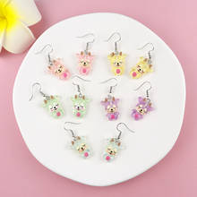 Fashion Cute Cartoon Christmas Elk Resin Earrings For Women 2021 Trend New Egirl Creative Oorbellen Resin Jewelry Accessories 2024 - buy cheap