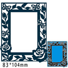 Cutting Dies Flower Frame Metal and Stamps Stencil for DIY Scrapbooking Photo Album Embossing Paper Card 83*104mm 2024 - buy cheap