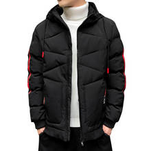 Men New Parka Cotton Padded Casual Streetwear Winter Jacket Coat Male Warm Jacket Solid Hooded Zipper Thick Coat Parkas Hommes 2024 - buy cheap