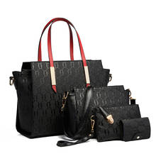 4pcs/set Handbags Famous Brand Women Bag Top-Handle Bags Fashion Lady Shoulder Bags Handbag Set PU Leather Bag for women 2020 2024 - buy cheap