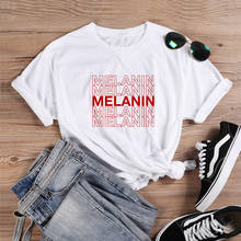 ONSEME Melanin Dripping T Shirt Feminist Tees Black Girl Magic T Shirts Women Streetwear Aesthetic Tee Tops Drop Shipping 2024 - buy cheap