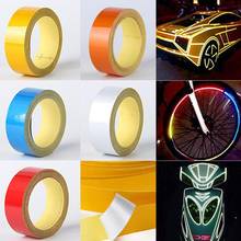 5mx2cm Motorcycle Car Luminous Reflective Sticker Reflective Tape Roll Bright Car Accessories Exterior Car Reflector Sticker 2024 - купить недорого