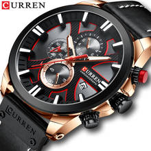 CURREN Top Luxury Brand Men's Military Waterproof Leather Sport Quartz Watches Chronograph Date Fashion Casual Men's Clock 8346 2024 - buy cheap