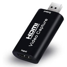 Cartão de captura hd, 4k hdmi pass-through usb2.0 1080p placa de gravação de áudio e vídeo do jogo, adequado para ps4 obs youtub 2024 - compre barato