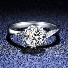 Inbeauté excelente corte brilhante d cor passagem diamante teste 1 ct de moissanite anel de flocos de nece 925 prata pt950 carimbo anéis de casamento 2024 - compre barato