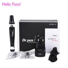 Dr. Pen-masajeador de cuidado Facial, pluma Derma Pen A7, cartuchos de aguja, pluma con cable, sistema de microagujas, nuevo 2024 - compra barato