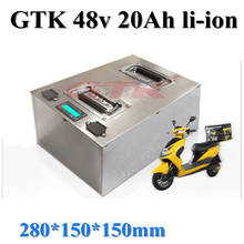 Batería de litio GTK de 48V y 20Ah con BMS para bicicleta eléctrica, moto y moto de nieve + cargador de 5A. 2024 - compra barato