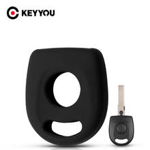 KEYYOU 3 Button Silicone Car Key Case For VW Polo Golf for SEAT Ibiza Leon for SKODA Octavia Transponder Remote Fob Cover 2024 - buy cheap