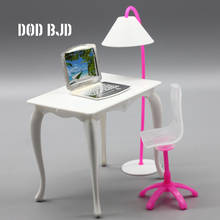 DOD BJD Doll Play House Furniture Desk+Lamp+Laptop+Chair Accessories For 1/6 Barbies Blythes Doll Toys 2024 - buy cheap