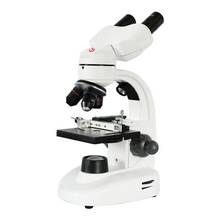 Профессиональный бинокулярный Биологический микроскоп 40X 100X 400X со встроенной регулируемой светодиодной подсветкой 2024 - купить недорого