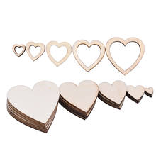 Confeti en forma de corazón de amor de madera, accesorios artesanales para boda, fiesta, Decoración de mesa del hogar, 50-200 Uds., 10-50mm 2024 - compra barato