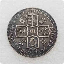 1724 reino unido 1 shilling-george i (2nd busto) cópia moeda 2024 - compre barato