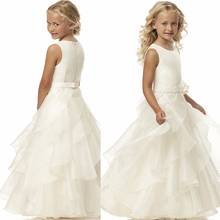 Flower Girl Dresses for Weddings Tulle Princess Lace Half Sleeve Holy First Communion Gowns Party Pageant Dress For Girls 2024 - buy cheap