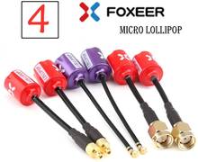 FOXEER-antena FPV Lollipop V4 MMCX RHCP, 5,8G, 2.5dBi, para Dron teledirigido, cuadricóptero de carreras, multicóptero TX/RX (2 Uds., rojo) 2024 - compra barato