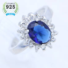 Ring for Woman Sapphire 925 Sterling Silver Open Ring Gift for Bride Vintage Jewelry 2024 - buy cheap
